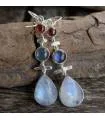 Boucles d'oreilles argent pierres de lune naturelles