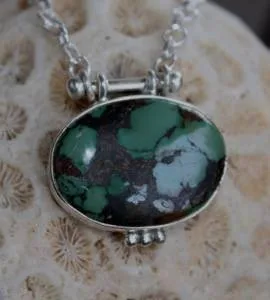 Pendentif Anila – Argent 925 & Turquoise