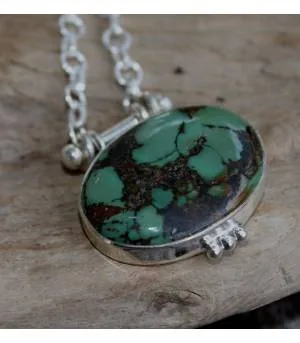 Pendentif Anila – Argent 925 & Turquoise
