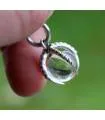 Pendentif "cristal ball" argent pierre cristal