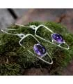 BOUCLES D'OREILLES ARGENT SYMETRIK AMETHYSTES