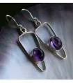 BOUCLES D'OREILLES ARGENT SYMETRIK AMETHYSTES
