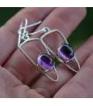 BOUCLES D'OREILLES ARGENT SYMETRIK AMETHYSTES
