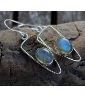 Boucles d’oreilles Nila Jyoti – Argent 925 & Labradorite