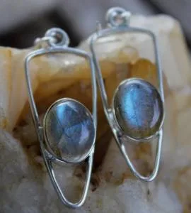 Boucles d’oreilles Nila Jyoti – Argent 925 & Labradorite