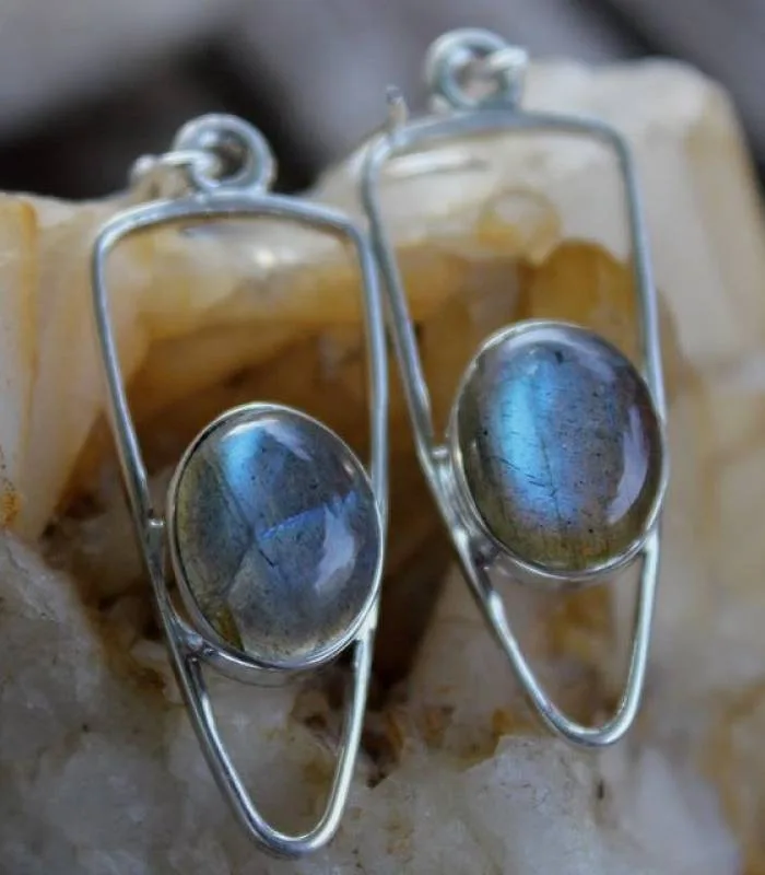 Boucles d’oreilles Nila Jyoti – Argent 925 & Labradorite
