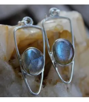 Boucles d’oreilles Nila Jyoti – Argent 925 & Labradorite