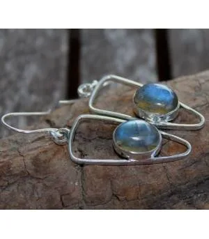 Boucles d’oreilles Nila Jyoti – Argent 925 & Labradorite