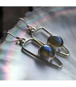 Boucles d’oreilles Nila Jyoti – Argent 925 & Labradorite