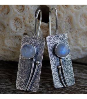 Boucles d’oreilles Chandra Devi – Argent 925 & Pierre de Lune