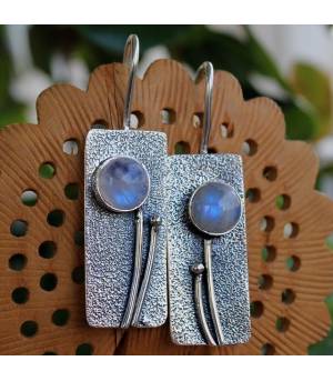 Boucles d’oreilles Chandra Devi – Argent 925 & Pierre de Lune