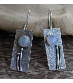 Boucles d’oreilles Chandra Devi – Argent 925 & Pierre de Lune