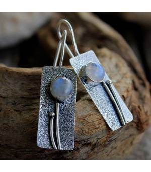 Boucles d’oreilles Chandra Devi – Argent 925 & Pierre de Lune