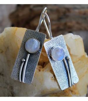 Boucles d’oreilles Chandra Devi – Argent 925 & Pierre de Lune
