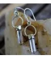 Boucles d'oreilles argent prismes bijoux ethniques cristal Shantilight