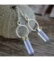 Boucles d'oreilles argent prismes bijoux ethniques cristal Shantilight