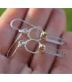 Boucles d'oreilles argent prismes bijoux ethniques cristal Shantilight