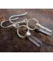 Boucles d'oreilles argent prismes bijoux ethniques cristal Shantilight