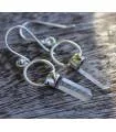 Boucles d'oreilles argent prismes bijoux ethniques cristal Shantilight