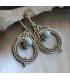 Boucles d'oreilles argent pierres naturelles larimar shantilight