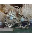 Boucles d'oreilles argent pierres naturelles larimar shantilight