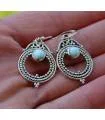 Boucles d'oreilles argent pierres naturelles larimar shantilight