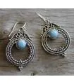 Boucles d'oreilles argent pierres naturelles larimar shantilight