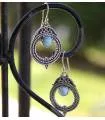 Boucles d'oreilles argent pierres naturelles larimar shantilight
