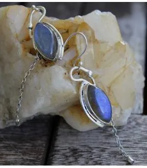 Boucles d’oreilles Akasha – Argent 925 & Labradorite