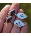 Boucles d'oreilles ethniques bijoux pierres naturelles grenat shantilight