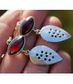 Boucles d'oreilles ethniques bijoux pierres naturelles grenat shantilight