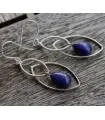 Boucles d’oreilles Sarasvatī – Argent 925 & Lapis Lazuli