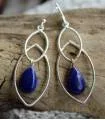 Boucles d’oreilles Sarasvatī – Argent 925 & Lapis Lazuli