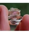 bague argent bijoux ethnique pierre brute tourmaline