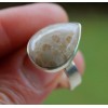 Bague argent bijoux pierre naturelle corail fossilisé shantilight