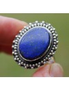 Bague argent granulation bijoux ethnique pierre lapis lazuli shantilight