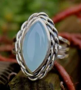 Bague argent Bijoux indiens calcédoine Shantilight