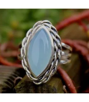 Bague argent Bijoux indiens calcédoine Shantilight
