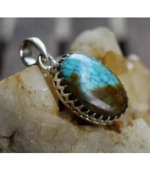 Pendentif Kumuda – Argent 925 & Turquoise