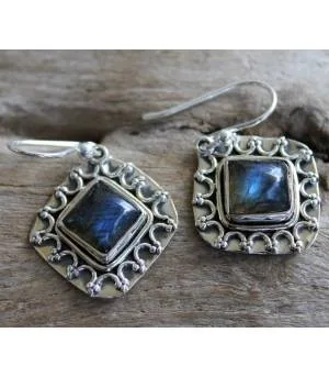 Boucles d’oreilles Jyoti – Argent 925 & Labradorite
