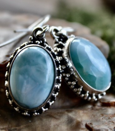 Bijoux indiens pierres naturelles Larimar shantilight