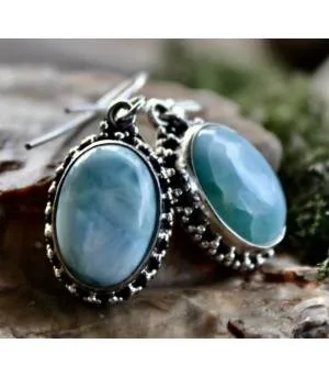 Bijoux indiens pierres naturelles Larimar shantilight