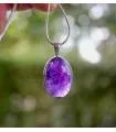 Pendentif argent pierre naturelle améthyste