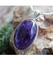 Pendentif argent pierre naturelle améthyste