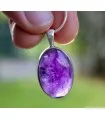 Pendentif argent pierre naturelle améthyste