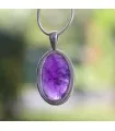 Pendentif argent pierre naturelle améthyste