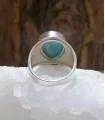 Bague argent chevalière pierre Larimar