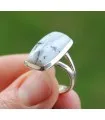 Bague argent bijoux pierre naturelle agate dendritique Shantilight