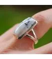 Bague argent bijoux pierre naturelle agate dendritique Shantilight