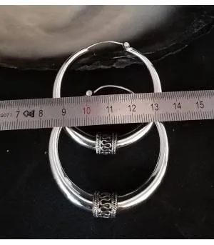 Boucles d'oreilles ethniques bijoux argent créoles Shantilight